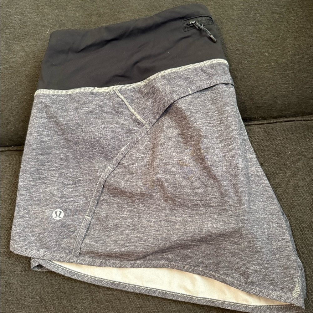 Lululemon Gray and Black Shorts
